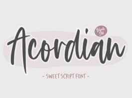 Acordian Script Font