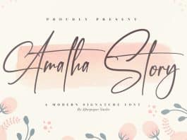 Amatha Story Script Font