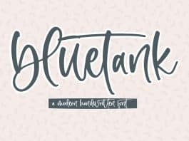 Bluetank Script Font