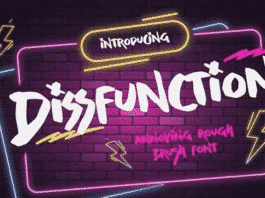 Dissfunction - Annoying Rough Brush Font