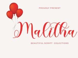 Malitha Script Font