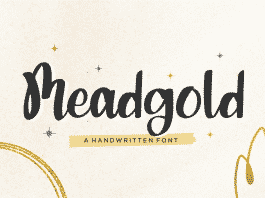 Meadgold Script Font