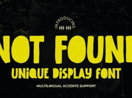 Not Found - Unique Display Font