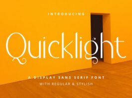 Quicklight - Advertisement Font