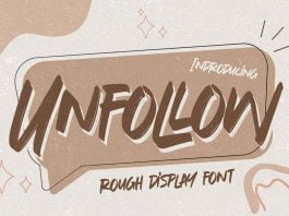 Unfollow - Rough Display Font