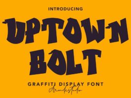 Uptown Bolt - Graffity Font