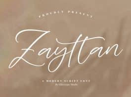 Zayttan Script Font