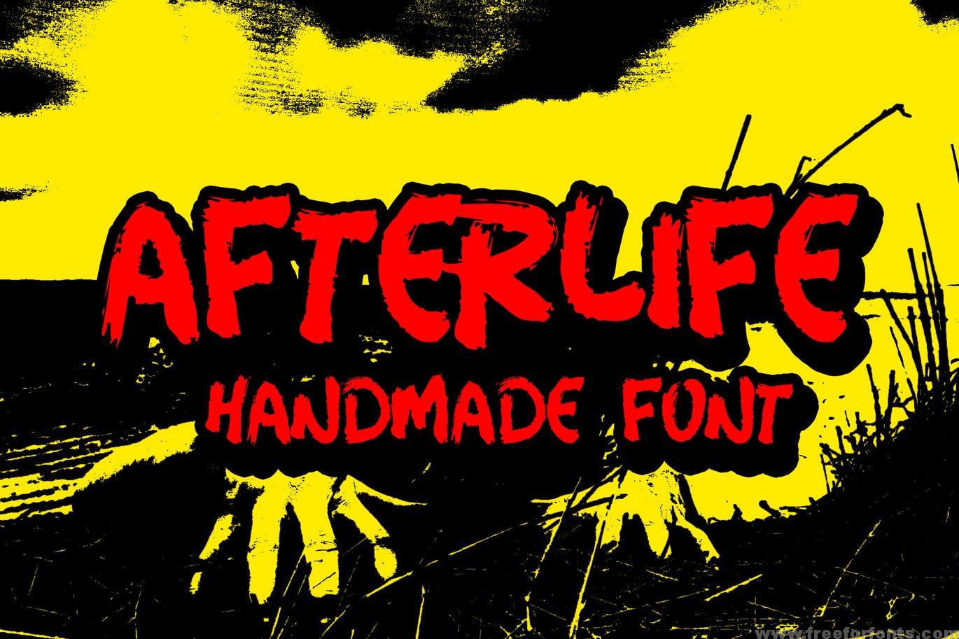 Afterlife Handmade Font Free Download | Free Font Download