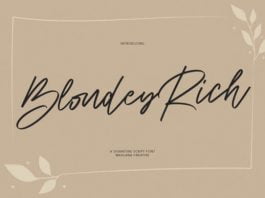 Blondey Rich Font