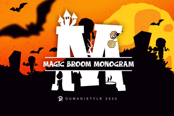 Magic Broom Monogram Font