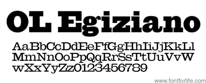 OL Egiziano Font Family