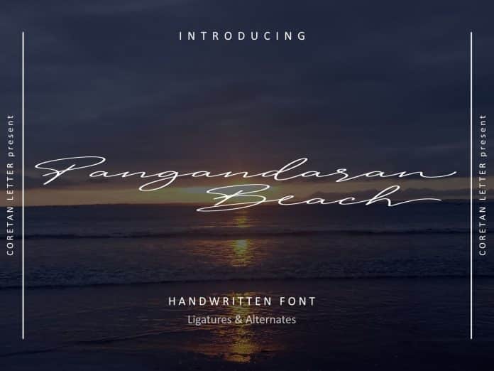 Pangandaran Beach Font