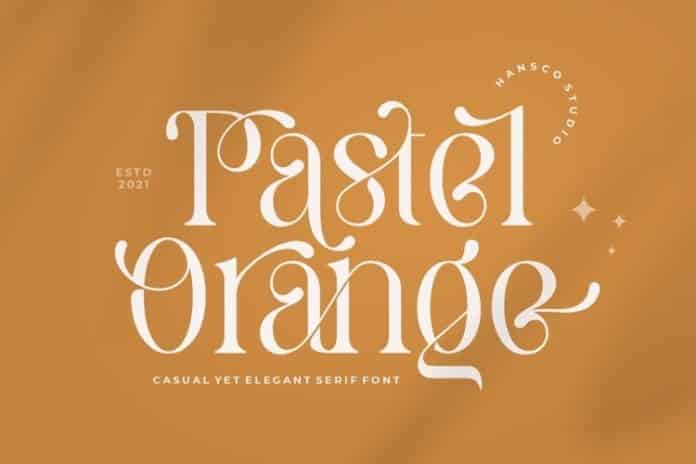 Pastel Orange Font