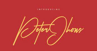 Peter Jhons – Signature Font