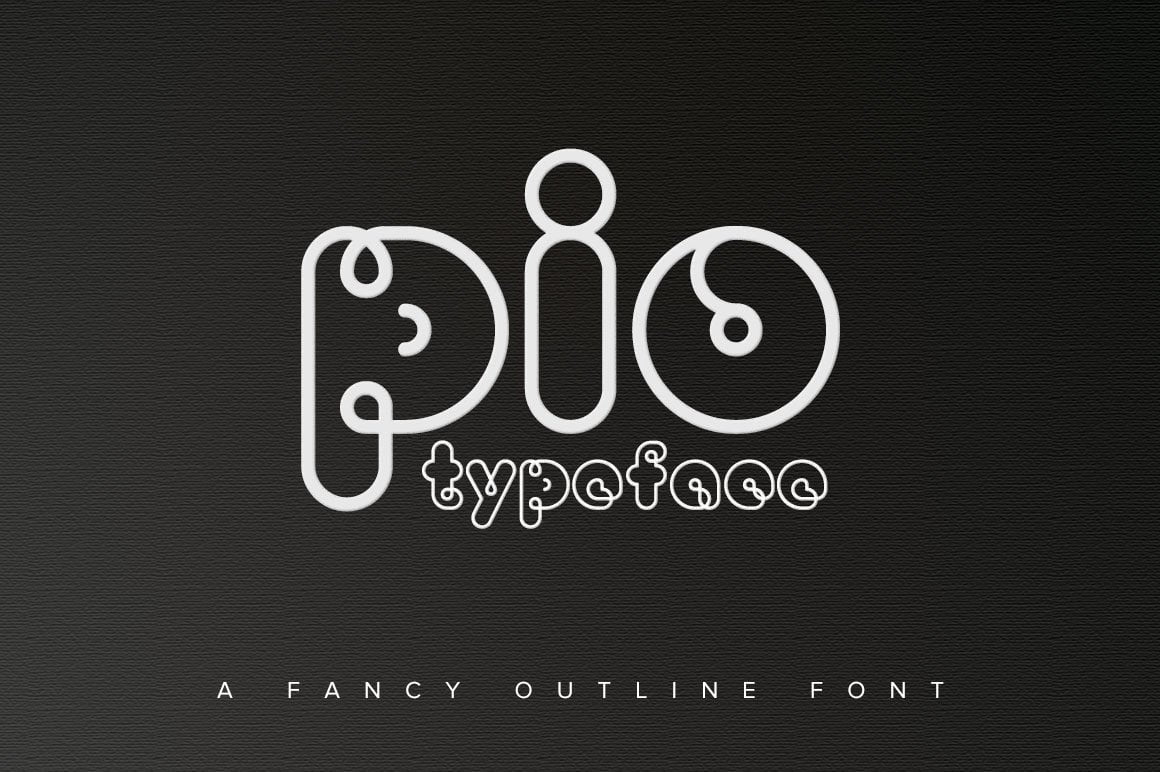 Rounded fonts. Pio лого.