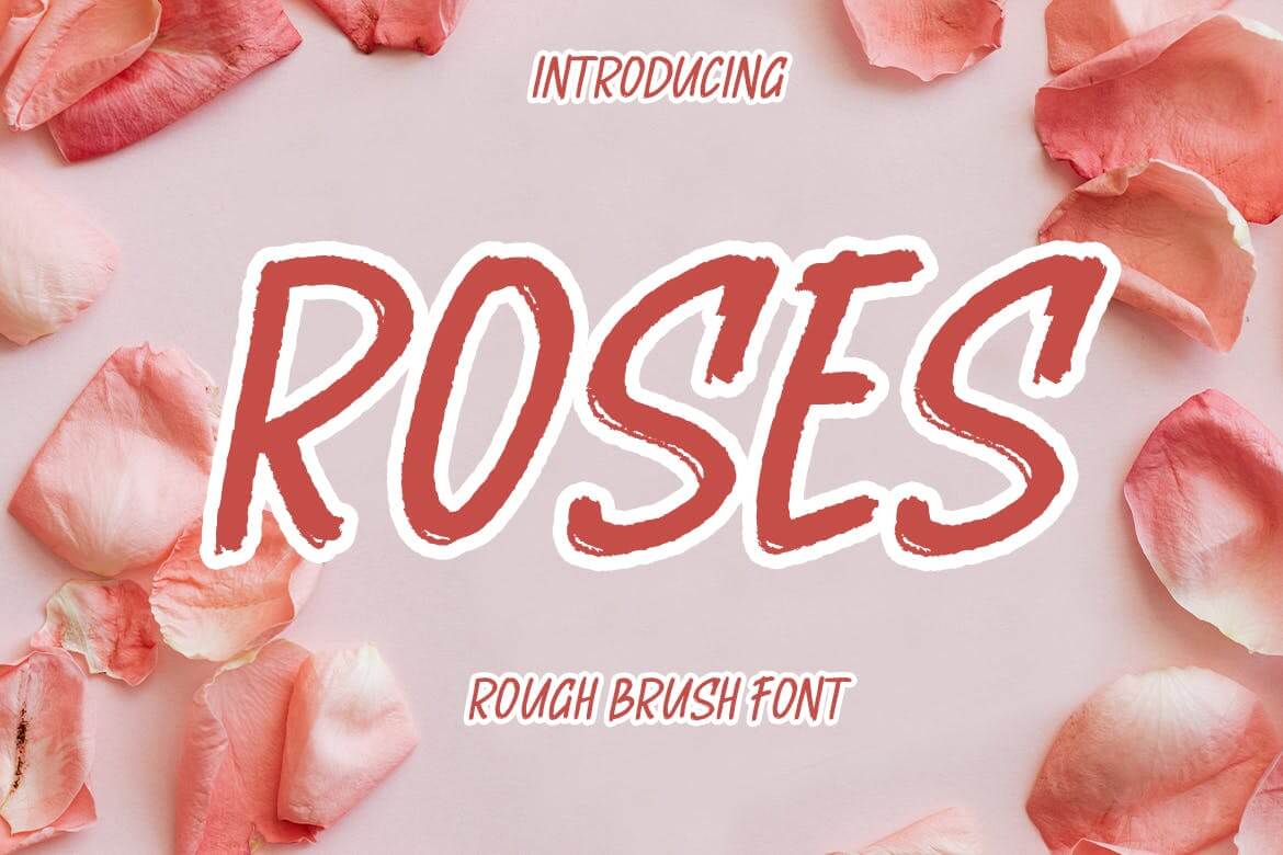 Шрифт rose. Шрифт с розами.