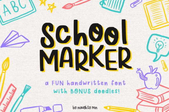 School Marker Font