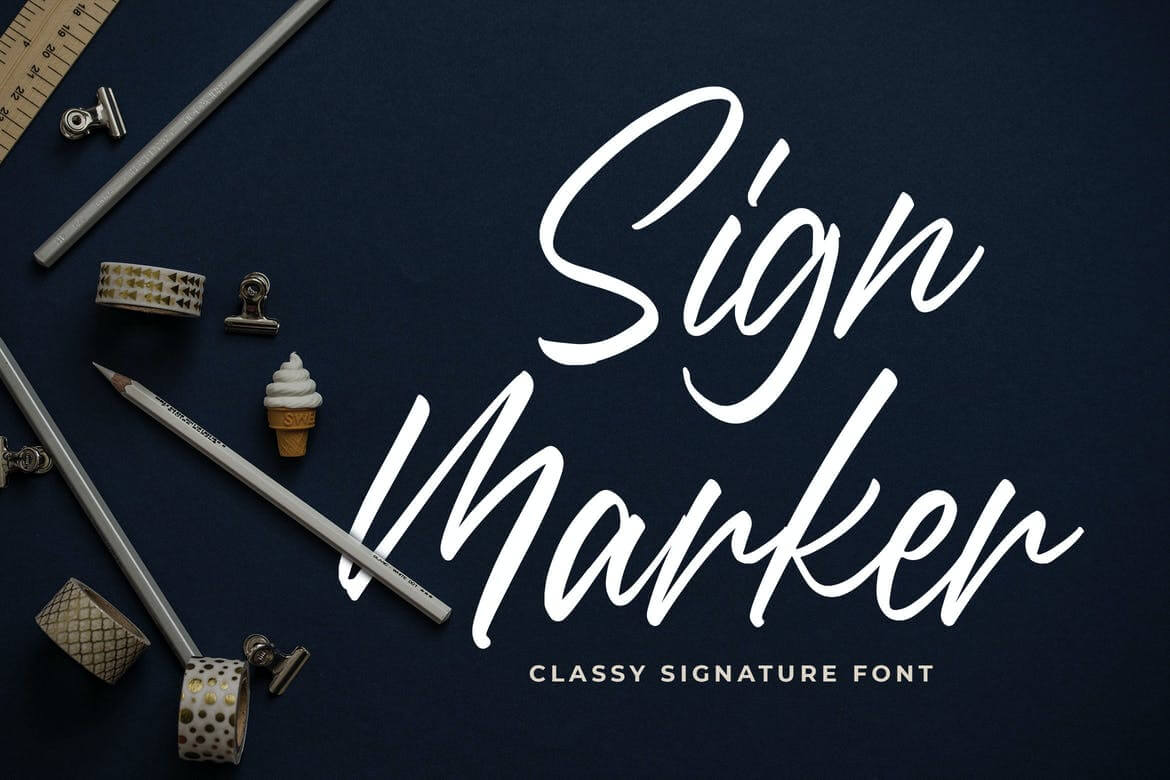 Sign Marker – Classy Signature Font - fontforlife.com