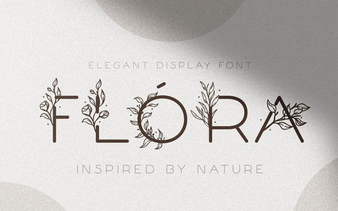 Flóra – A Delicate Floral Font - fontforlife.com
